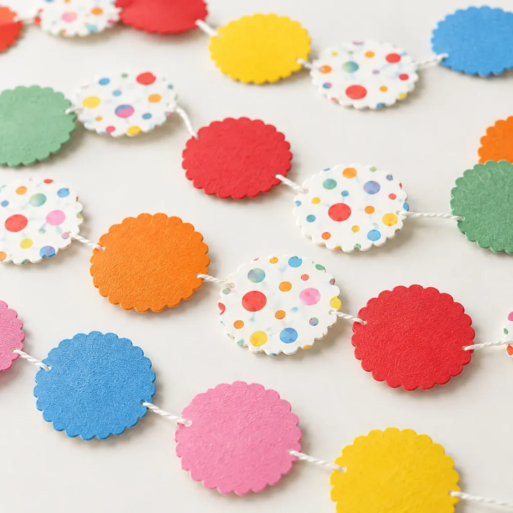 Confetti Club Circle Garland close up