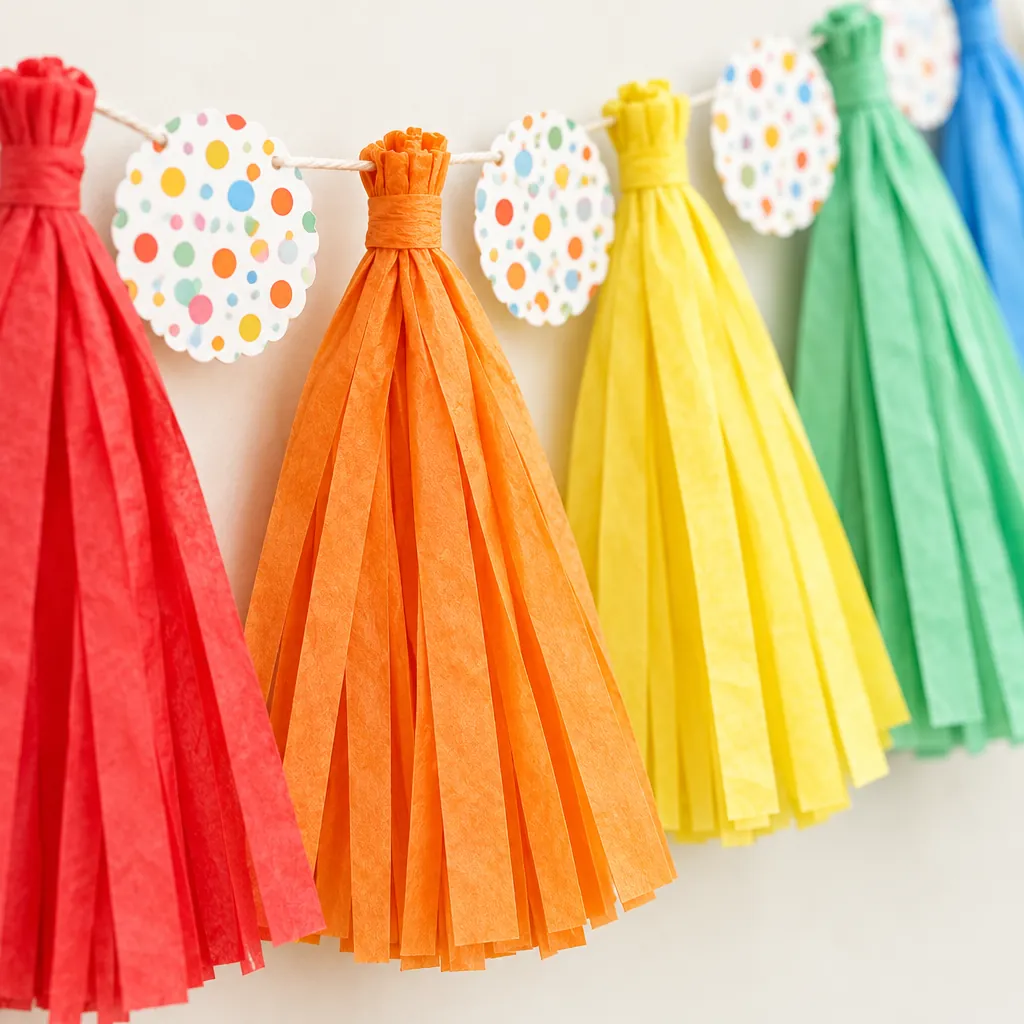 Confetti Club Tassel Garland close up