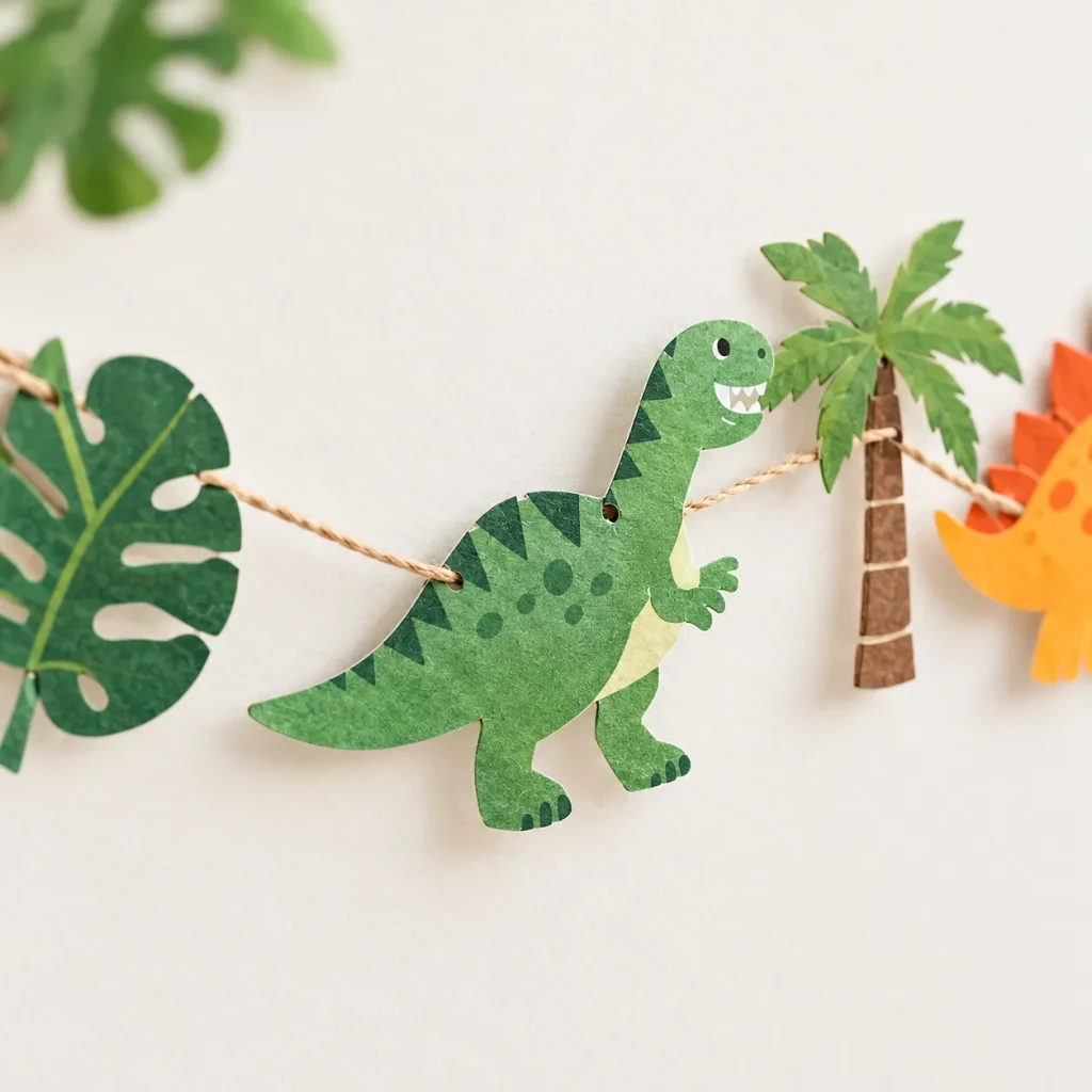 Dino Dig Garland close up