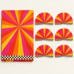 Disco Rays Backdrop Kit, everything in the set laid out