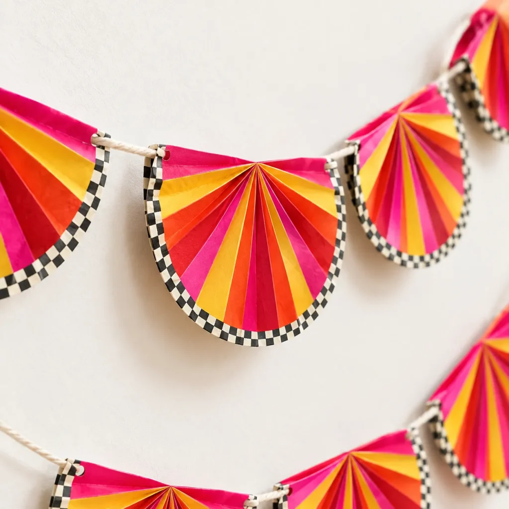 Disco Rays Fan Garland close up