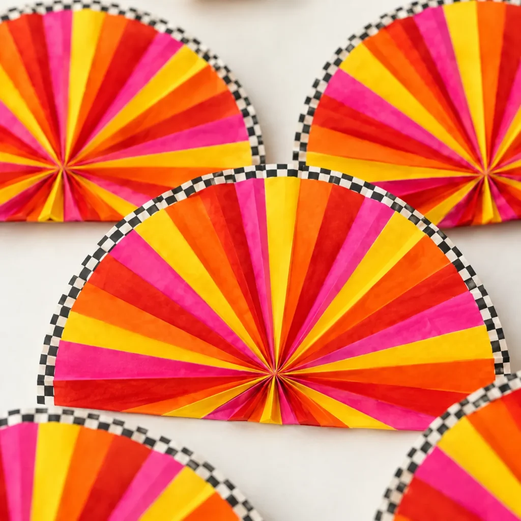 Disco Rays Sunburst Fan Wall close up