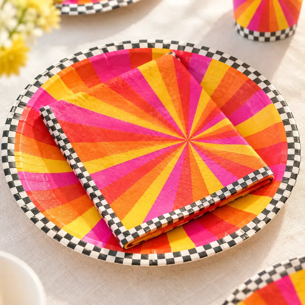 Disco Rays Table Set close up