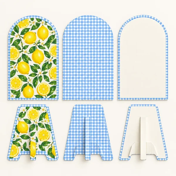 Lemon Grove Arch Panel Set, everything in the set laid out