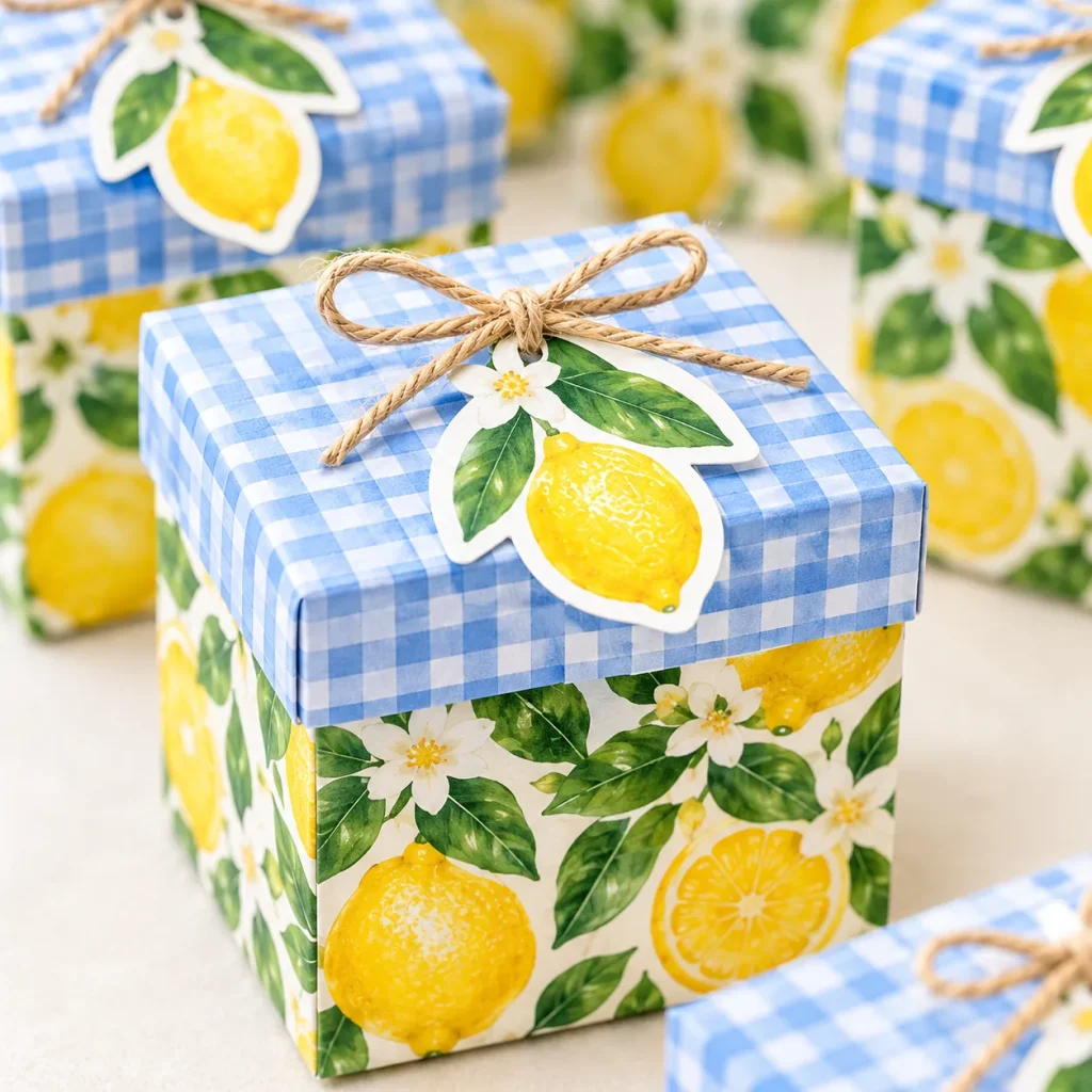 Lemon Grove Favor Boxes close up