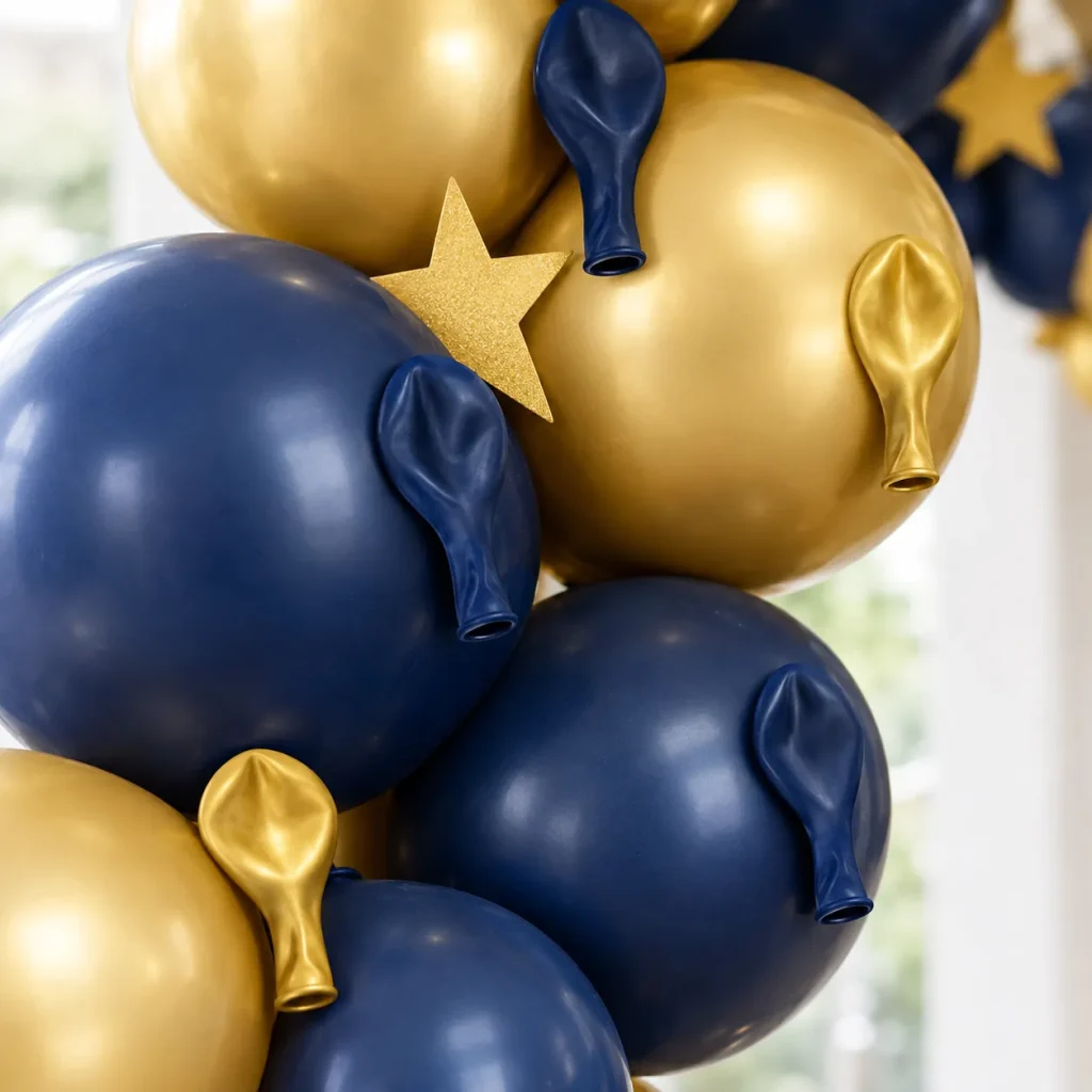 Night Sky Balloon Arch Kit close up