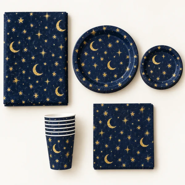 Night Sky Table Set, everything in the set laid out