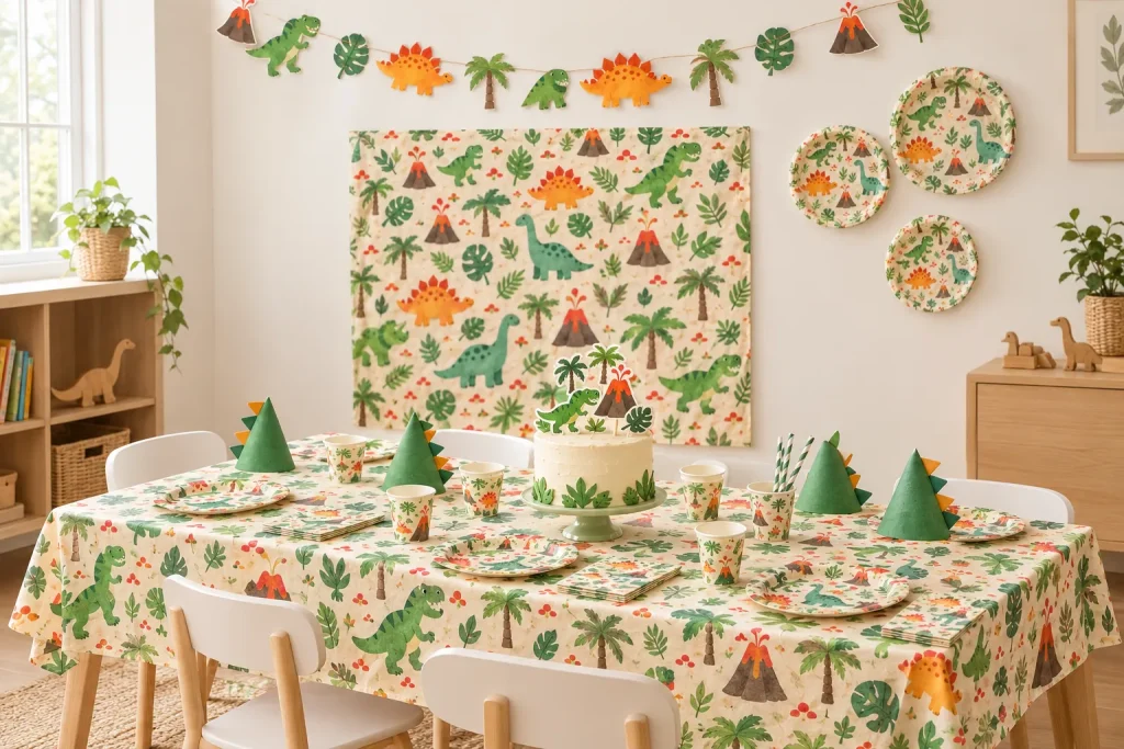 The Dino Dig set at a party