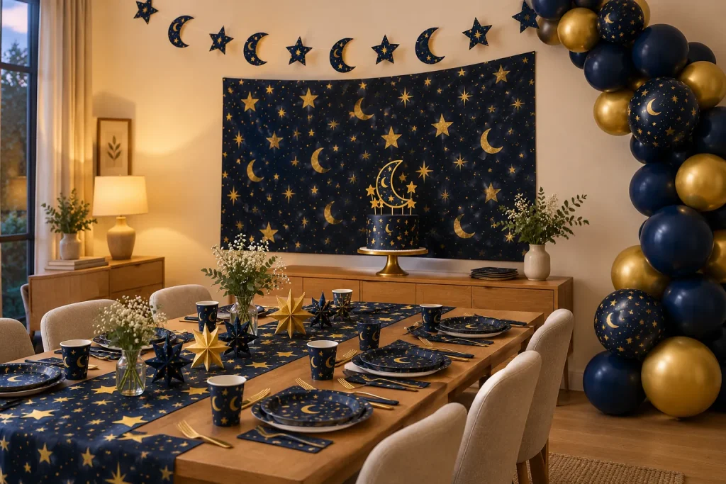 The Night Sky set at a party