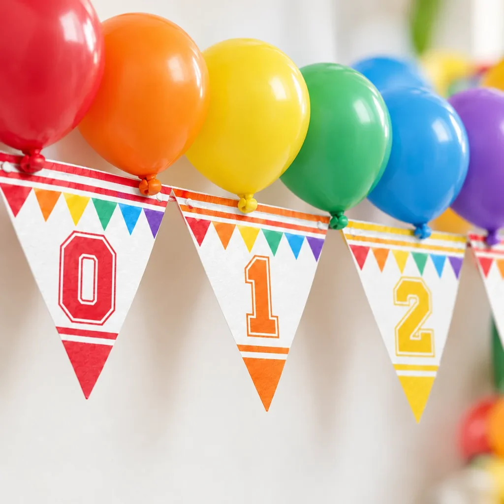 Varsity Mini Balloon Garland Kit close up