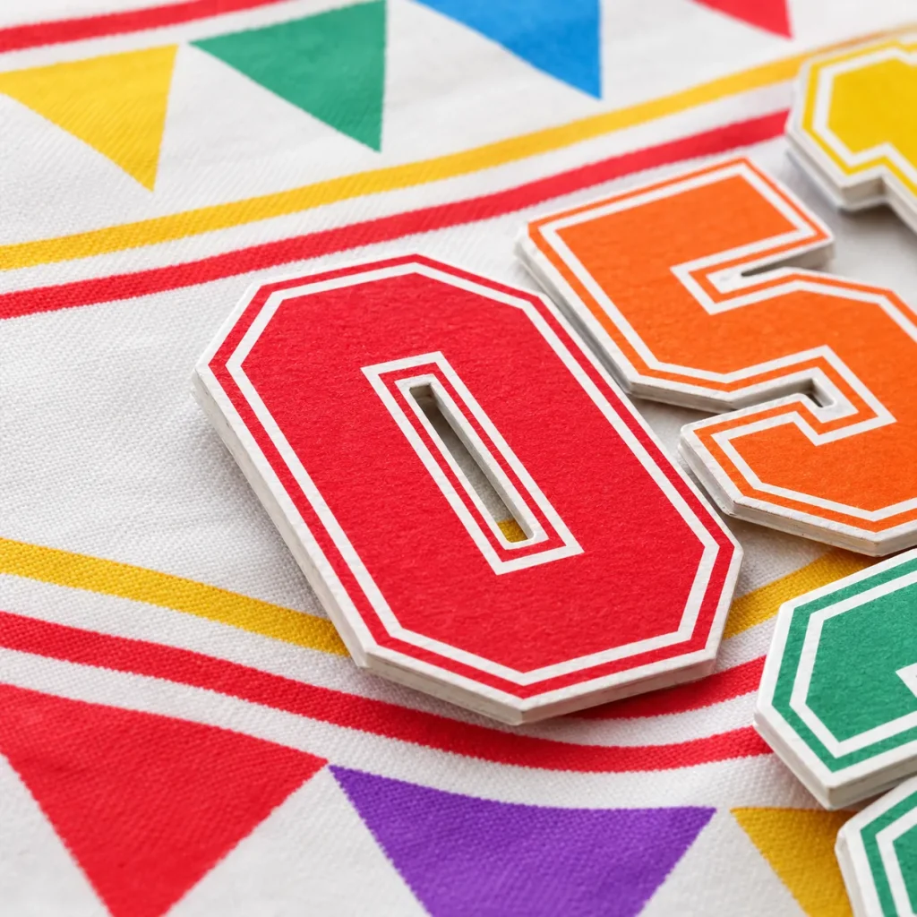Varsity Number Backdrop Kit close up