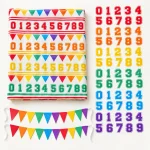 Varsity Number Backdrop Kit, everything in the set laid out