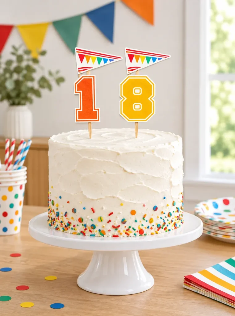 Varsity Number Topper Set set up at a party