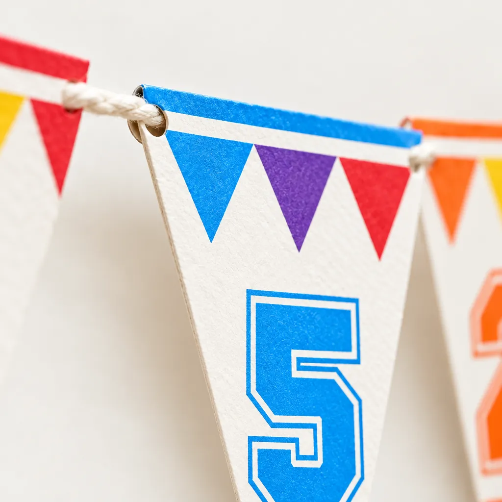 Varsity Pennant Garland close up