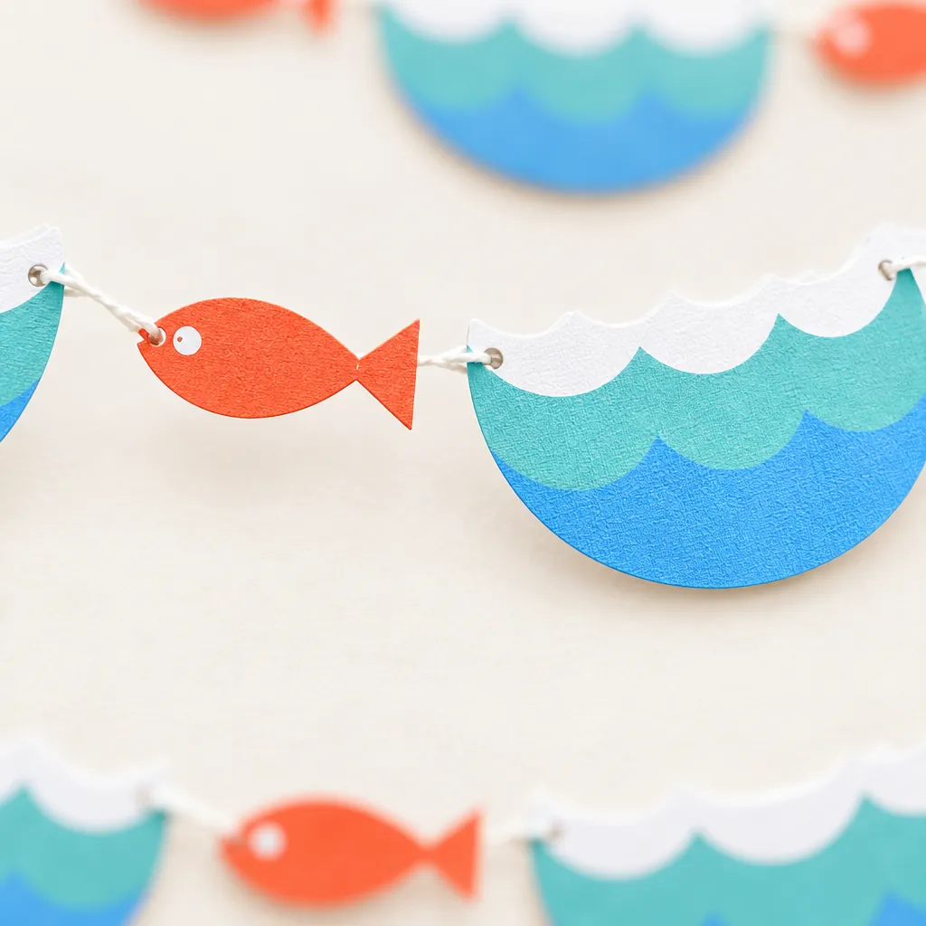 Wave Club Fish Garland close up