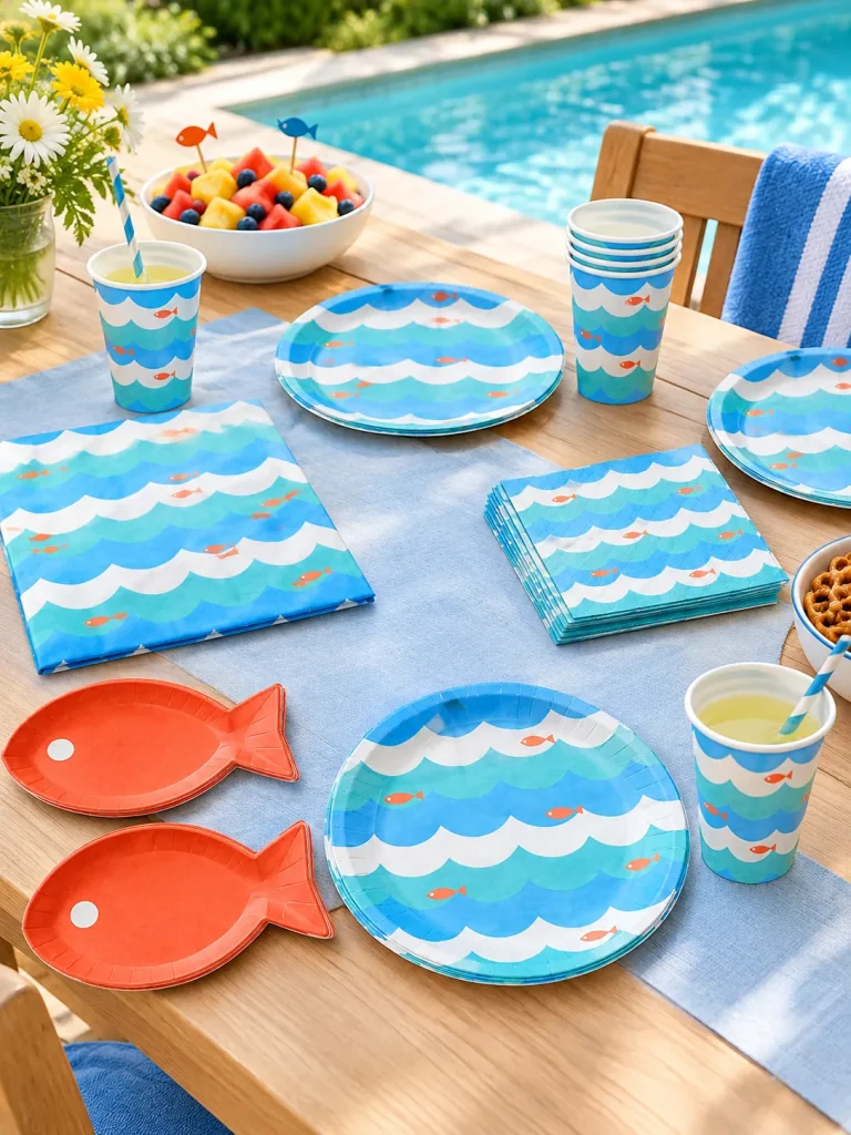 Wave Club Table Set set up at a party