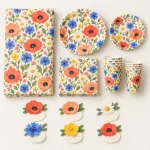 Wildflower Table Set, everything in the set laid out