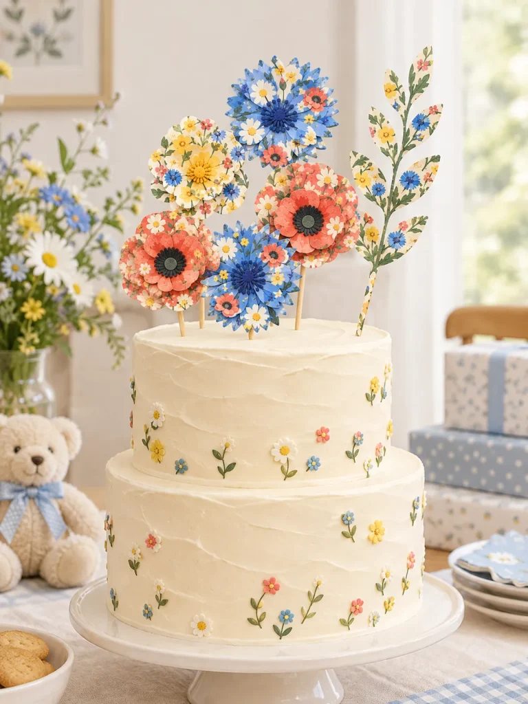 Wildflower Topper Set set up at a party